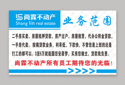 创意卡通房产中介名片